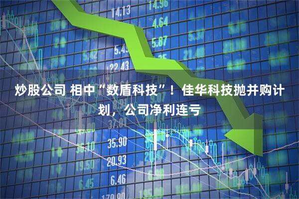 炒股公司 相中“数盾科技”！佳华科技抛并购计划，公司净利连亏